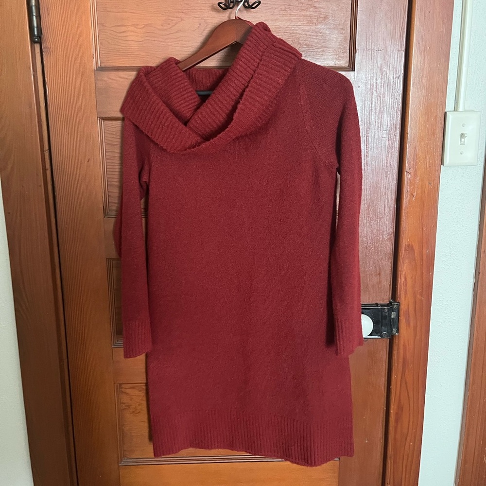 Red sweater dress. G.H. Bass size small. Runs big